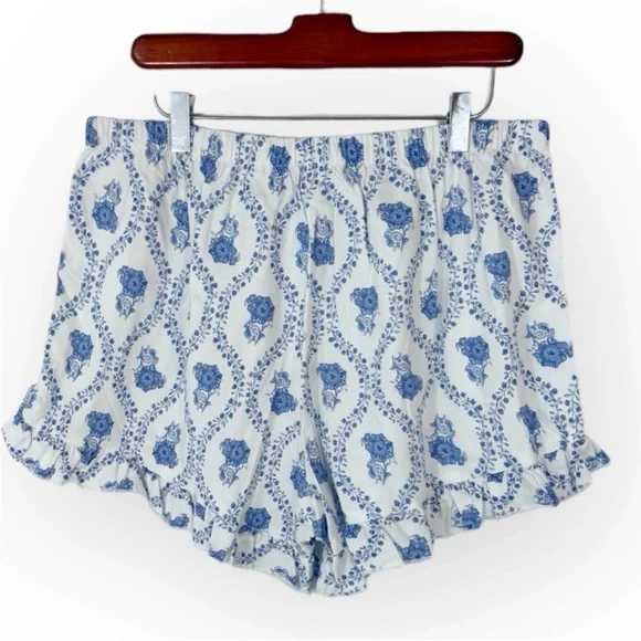 BHLDN Daylen Amadi Blue and White Printed Pajamas Large NWT - Picture 8 of 9